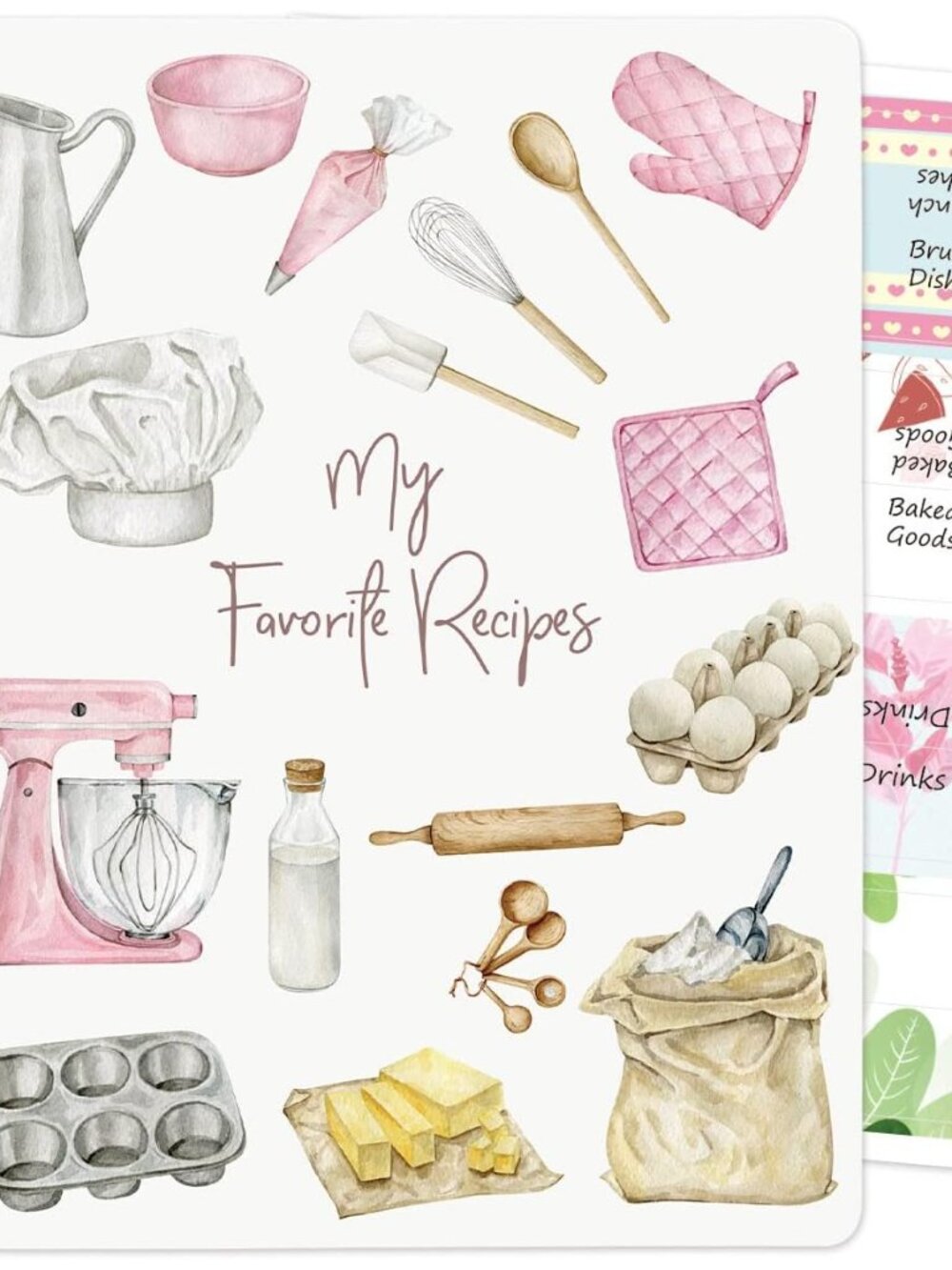Blank Recipe Book to Write in Your Own Recipes Notebook Cookbook Journal 8.5 x 1